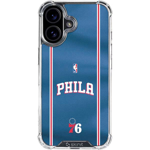 NBA Philadelphia 76ers Jersey iPhone 16 Clear Case